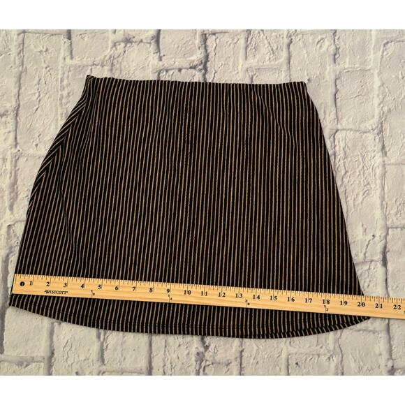 Urban Outfitters Black & Tan Striped A-Line Mini Skirt Size medium - Picture 9 of 9